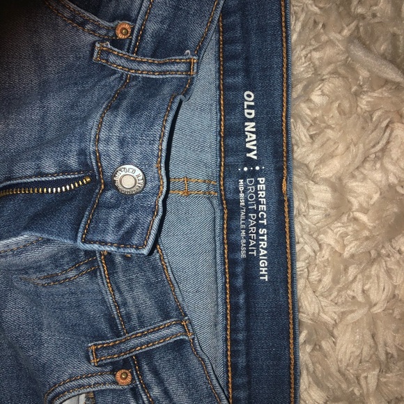 Old navy perfect straight two toned jeans - Picture 2 of 4